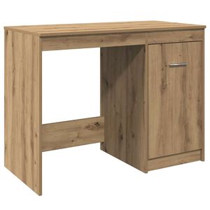 vidaXL Bureau 100x50x76 cm bewerkt hout artisanaal eikenkleur