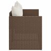 vidaXL Tuinbank 3-zits met kussens poly rattan bruin