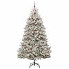 vidaXL Kunstkerstboom met 300 LED Groen en Wit 240 cm PVC en Metaal