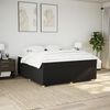vidaXL Boxspring met matras stof zwart 180x200 cm