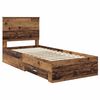 vidaXL Bedframe met hoofdeinde Oudhout 90 x 200 cm Bewerkt hout