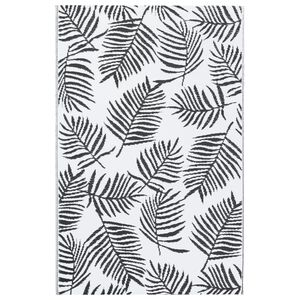 vidaXL Buitenkleed ARAKIL 120x180 cm PP wit en zwart