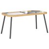 vidaXL Salontafel Bruin en zwart 90 x 45 x 43 cm poly rattan
