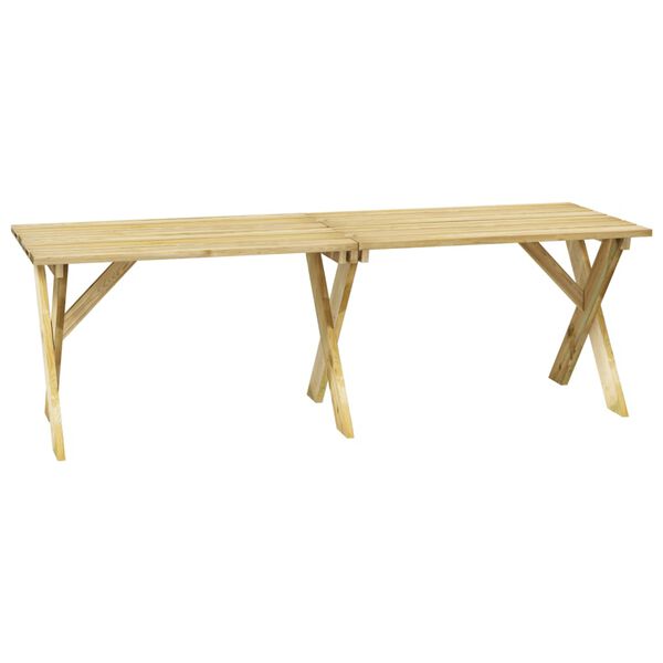 vidaXL Tuintafel 220x73x70 cm ge&iuml;mpregneerd grenenhout