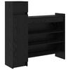 vidaXL Schoenenkast 100,5 x 28 x 100 cm Bewerkt hout Zwart Eiken
