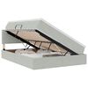 vidaXL LED Opslagbed met Matras Lichtgrijs 140 x 190 cm Fluweel