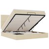 vidaXL Ottoman bed met matras 160x200cm stof cr&egrave;mekleurig