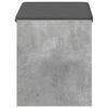 vidaXL Halbank met kussen met plank Beton Grijs 63 x 38 x 45 cm