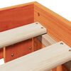 vidaXL Bedframe zonder matras massief grenenhout wasbruin 135x190 cm