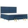 vidaXL Boxspring bed met matras met hoofdeinde Blauw 200 x 200 cm Stof