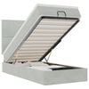 vidaXL Ottoman bed met matrassen en LED's 90x190cm fluweel lichtgrijs