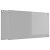 vidaXL Keukenachterwand 2 st Lichtgrijs 90 x 50 cm gehard glas