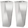 vidaXL Plantenbak 2 pcs Zilver 30 x 30 x 75 cm Roestvrij staal