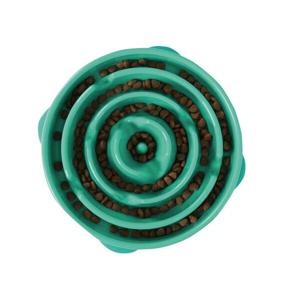 Outward Hound Anti-schrok bak voor honden Slo Bowl groenblauw 1578