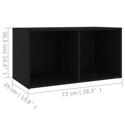 vidaXL Tv-meubel 72x35x36,5 cm spaanplaat zwart