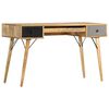 vidaXL Bureau met lades 130x50x80 cm massief mangohout
