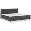 vidaXL Boxspring stof donkergrijs 200x200 cm