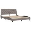 vidaXL Bedframe zonder matras stof taupe 160x200 cm