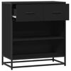 vidaXL Dressoir 68x35x76 cm bewerkt hout zwart