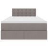 vidaXL Opbergbed met matras met matras Taupe 120 x 190 cm Bewerkt hout