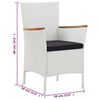 vidaXL Tuinstoelen 2 st poly rattan wit