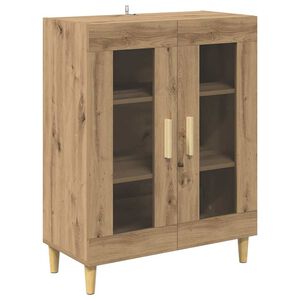 vidaXL Dressoir Artisan Eiken 69,5 x 34 x 90 cm Bewerkt hout