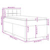 vidaXL Boxspring met matras fluweel donkergrijs 1-persoons (alleen AU)