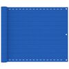 vidaXL Balkonscherm 75x500 cm HDPE blauw