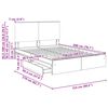 vidaXL Opslag bed met hoofdeinde Wit 150 x 200 cm Bewerkt hout