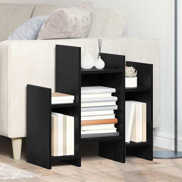 vidaXL Bijzetkast Zwart Eiken 60 x 26 x 60 cm Bewerkt hout