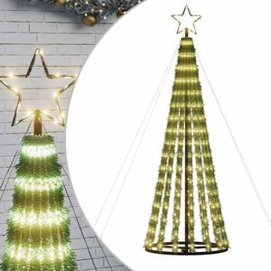 vidaXL LED-kerstboom 275 LEDs warm wit 180 cm