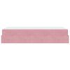 vidaXL Bedframe met matras met matras 2 pcs Roze Fluweel