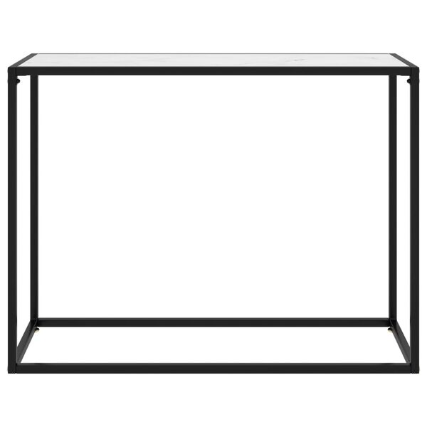 vidaXL Wandtafel 100x35x75 cm gehard glas wit