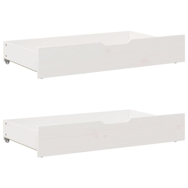 vidaXL Bedlades 2 st 95x55x17 cm massief grenenhout