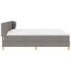 vidaXL Boxspringbed met matras met hoofdeinde Taupe 200 x 200 cm Stof