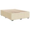 vidaXL Boxspring met matras stof cr&egrave;mekleurig 140x190 cm