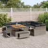 vidaXL Tuinbankenset 12 pcs Grijs poly rattan