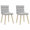 vidaXL Eetkamerstoelen 2 st stof wolk grijs