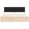 vidaXL Bedframe met Gevoerd Hoofdgedeelte Zwart 180 x 200 cm