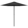 vidaXL Tuinparasol 230 x 230 cm Polyester Rechthoekig Antracietkleurig