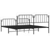 vidaXL Bedframe met hoofd- en voeteneinde metaal zwart 193x203 cm