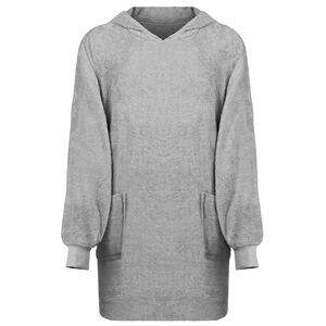 vidaXL Deken hoodie KINN Grijs L Katoen
