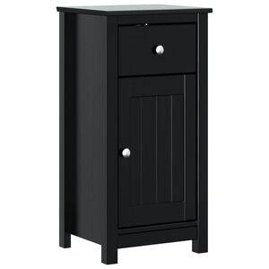vidaXL Badkamerkast BERG 40x34x80 cm massief grenenhout zwart