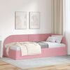 vidaXL Hoekbedframe met hoofdeinde Roze 100 cm x 200 cm Fluweel