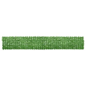 vidaXL Balkonscherm met groene bladeren 500x75 cm
