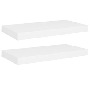 vidaXL Wandschappen zwevend 2 st 50x23x3,8 cm MDF wit