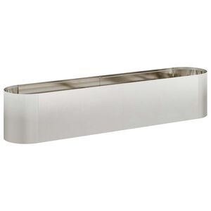 vidaXL Verhoogd Tuinbed Roestvrij staal 200 x 40 x 40 cm