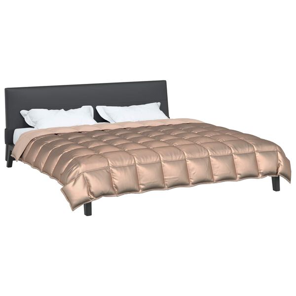 vidaXL Winter Dekbed Goud 220 x 240 cm Satijn en Microfiber