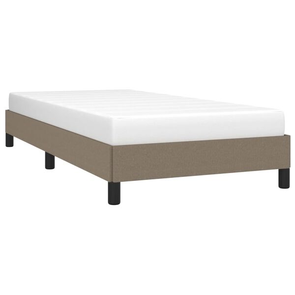 vidaXL Bedframe zonder matras 80x200 cm stof taupe
