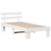 vidaXL Bedframe met hoofdeinde Wit 100 x 200 cm Massief grenenhout